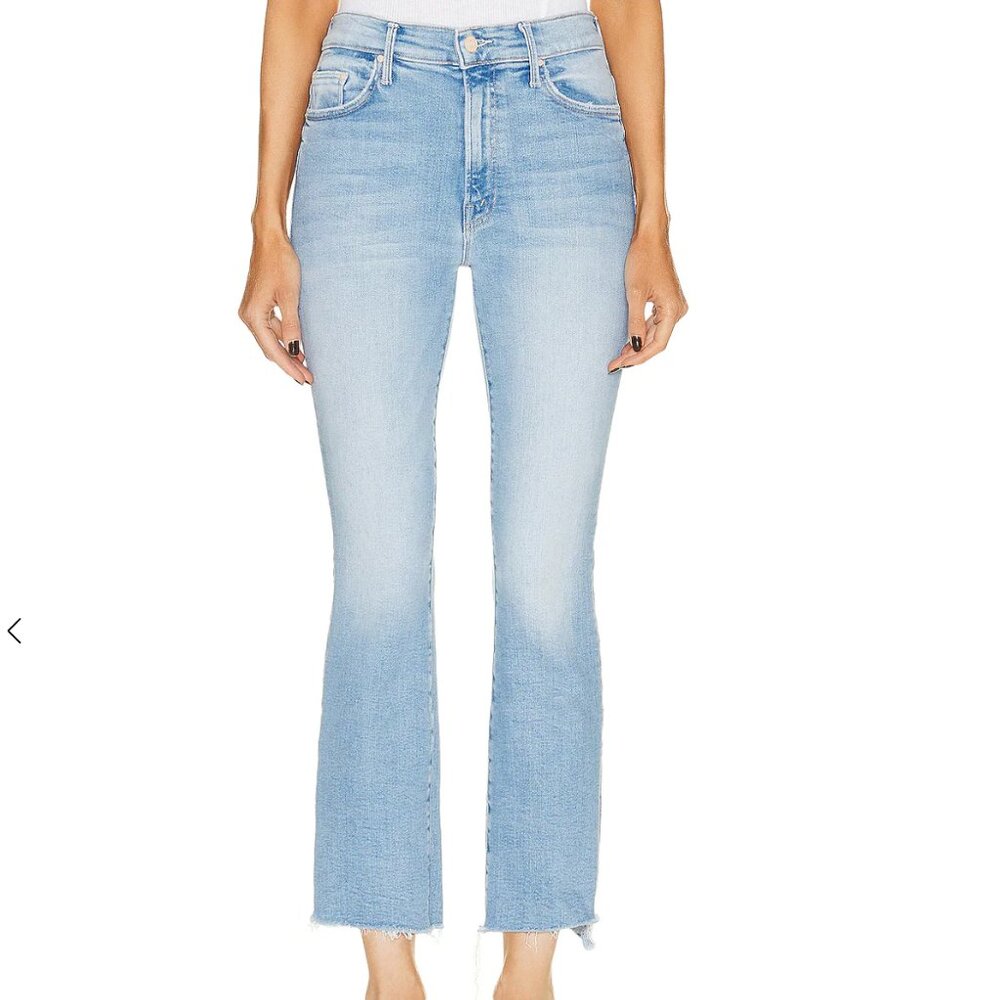 MOTHER The Insider Crop Step Fray Jeans in Limited Edition Color